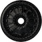 Ekena Millwork Tomango Egg & Dart Medallion (Canopies up to 6 3/4"), 27 7/8"OD x 3 7/8"ID x 2 1/2"P, Jet Black CM27TOBLF - alternate 1